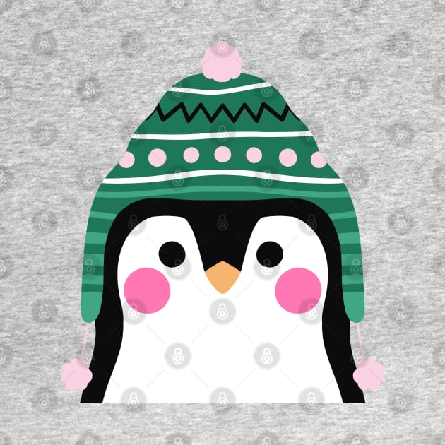 Penguin in Winter Tuque by Sam Pernoski